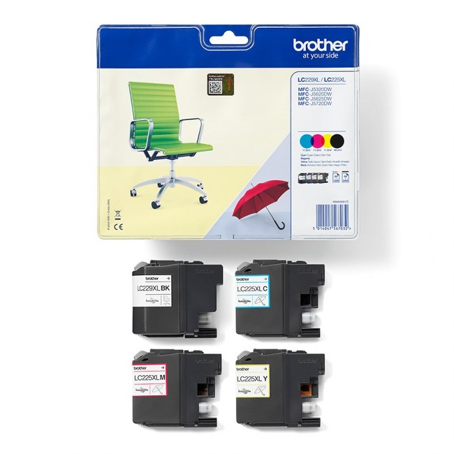 Brother LC229XLVALBPDR ink cartridge 4 pc(s) Original Black, Cyan, Magenta, Yellow Brother LC229XLVALBPDR ink cartridge 4 pc(s) Original Black, Cyan, Magenta, Yellow