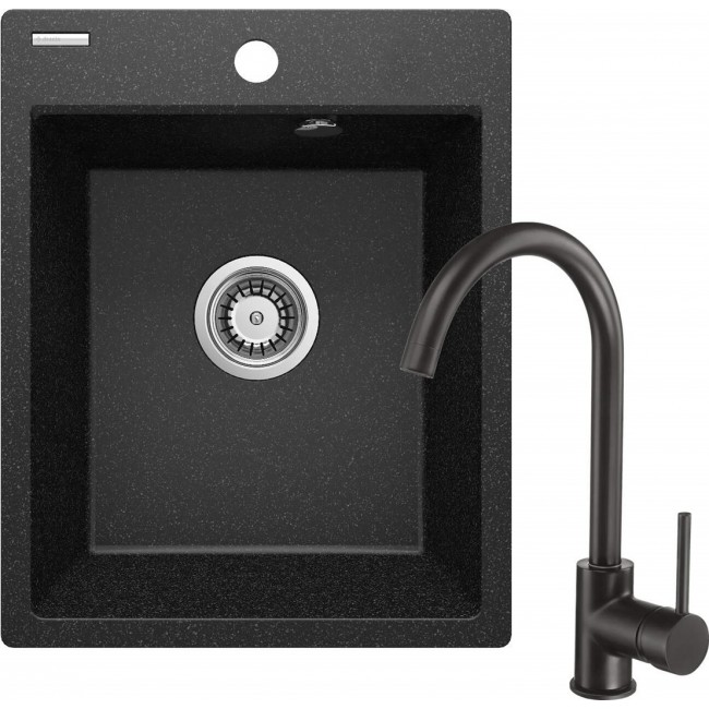 Granite sink with 1-bowl faucet Granite sink with 1-bowl faucet