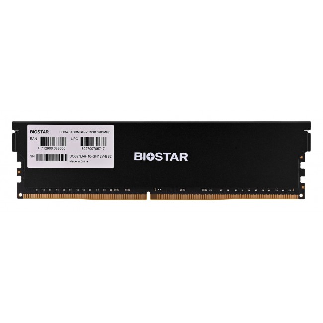 Biostar 16GB 3200MHz DDR4 Memory with Storming Heatsink
