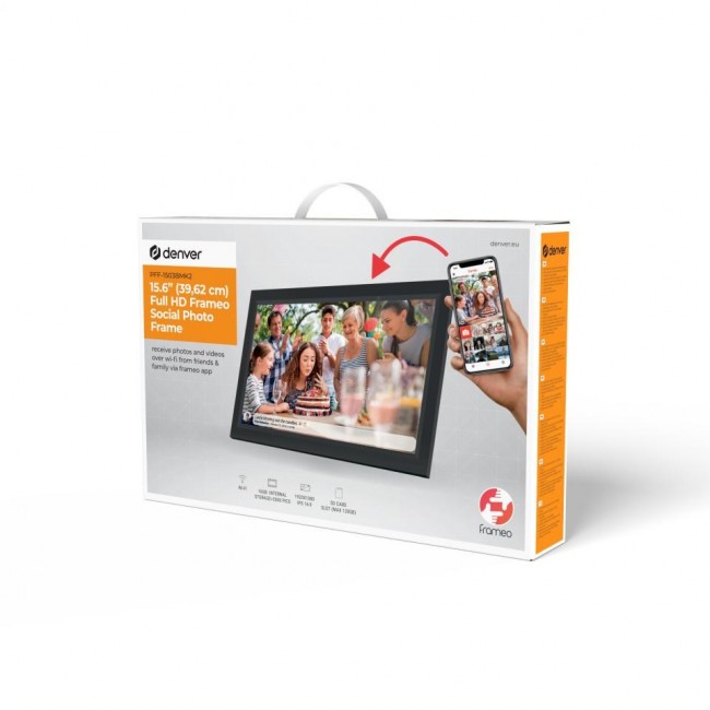 Denver PFF-1503B digital photo frame Black 39.6 cm (15.6