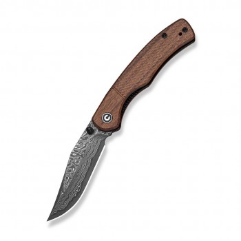N Civivi Clingman Damascus Guibourtia Wood