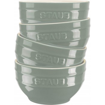 STAUB Serving Set of 4 Bowls 12 cm, Eucalyptus