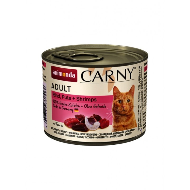 ANIMONDA Carny Adult Beef, turkey and shrimps - wet cat food - 200g