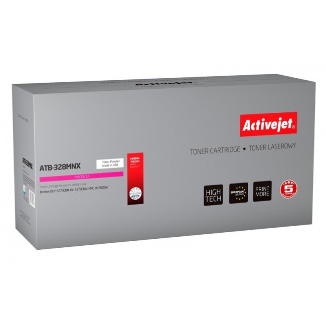 Activejet ATB-328MNX Toner Cartridge for Brother Printer, Compatible with Brother TN-328M Supreme 6000 pages magenta