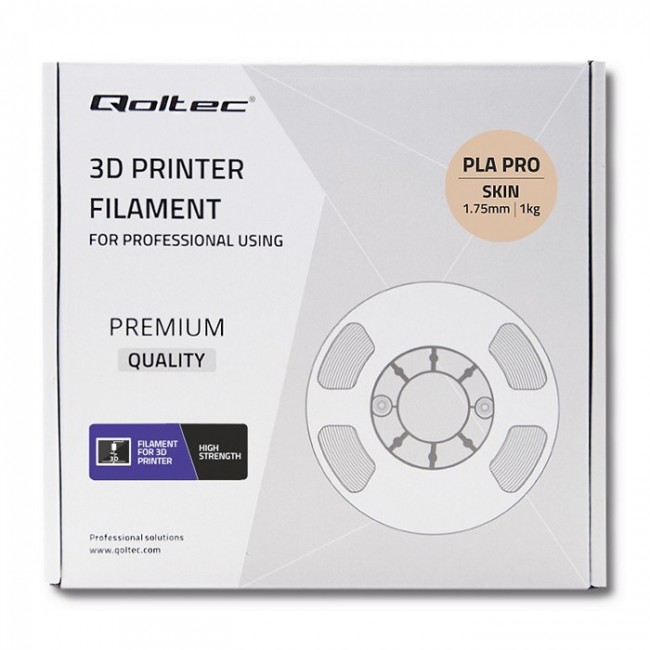 Qoltec Professional 3D Printing Filament | PLA PRO | 1.75mm | 1kg | Skin