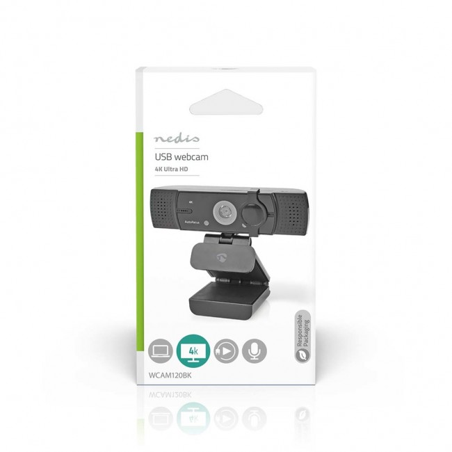 Nedis WCAM120BK webcam 8.3 MP 3840 x 2160 pixels USB 2.0 Black