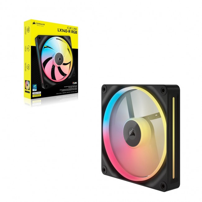 Corsair iCUE LINK LX140-R RGB Computer case Fan 14 cm Black 1 pc(s) Corsair iCUE LINK LX140-R RGB Computer case Fan 14 cm Black 1 pc(s)