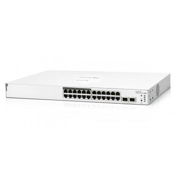 HPE Aruba Networking Aruba Instant On 1830 24G 12p Class4 PoE 2SFP 195W Managed L2 Gigabit Ethernet (10/100/1000) Power over Ethernet (PoE) 1U