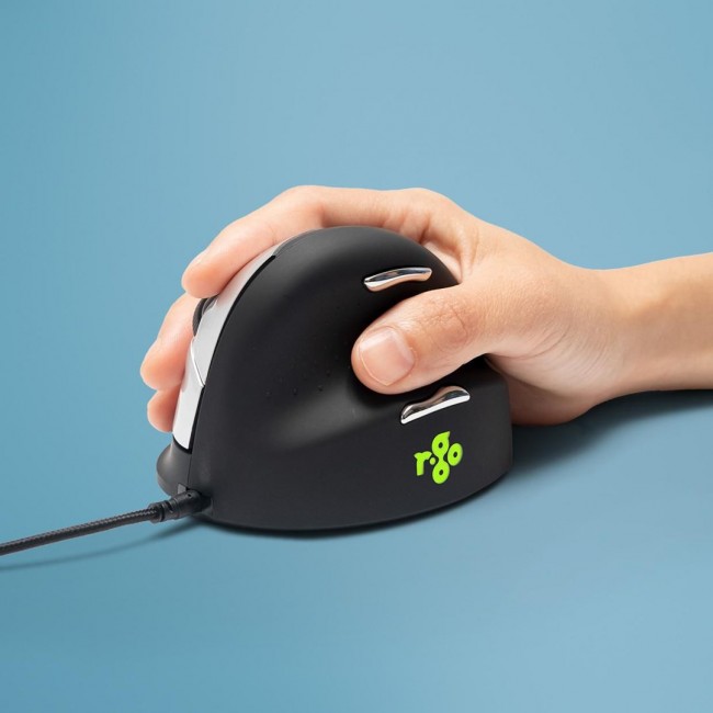 R-Go Tools Ergonomic mouse R-Go HE Break with break software, medium (hand size 165-185 mm), right-handed, Wired, black R-Go Tools Ergonomic mouse R-Go HE Break with break software, medium (hand size 165-185 mm), right-handed, Wired, black