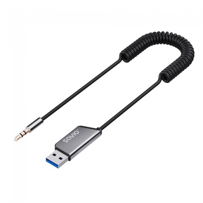 Savio TR-16 Transmitter AUX adapter with hands-free function, Bluetooth 5.3, Google Assistant/Siri Savio TR-16 Transmitter AUX adapter with hands-free function, Bluetooth 5.3, Google Assistant/Siri