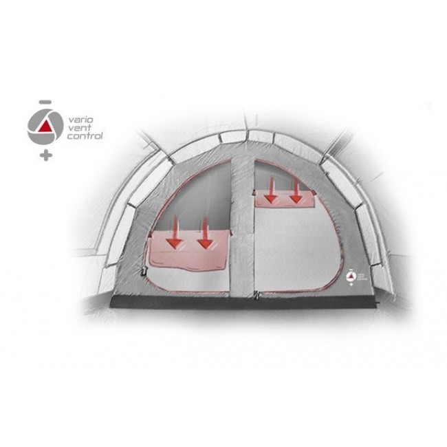High Peak Meran 5.0 5 person(s) Green, Light grey Tunnel tent