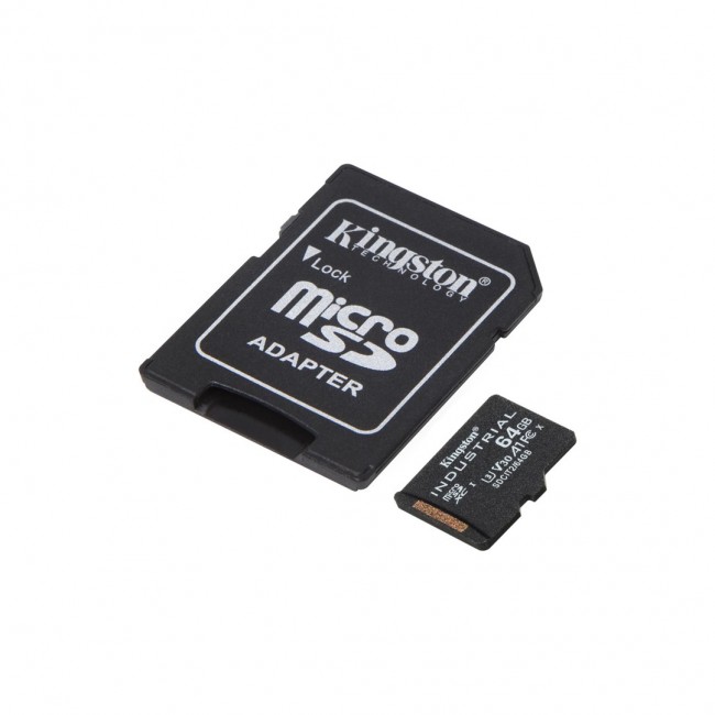 Kingston Technology Industrial 64 GB MicroSDXC UHS-I Class 10 Kingston Technology Industrial 64 GB MicroSDXC UHS-I Class 10
