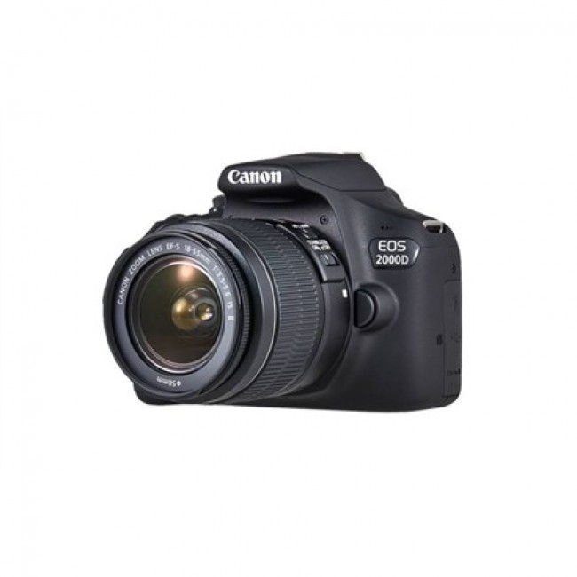 Canon EOS 2000D + EF-S 18-55mm f/3.5-5.6 III SLR Camera Kit 24.1 MP CMOS 6000 x 4000 pixels Black Canon EOS 2000D + EF-S 18-55mm f/3.5-5.6 III SLR Camera Kit 24.1 MP CMOS 6000 x 4000 pixels Black