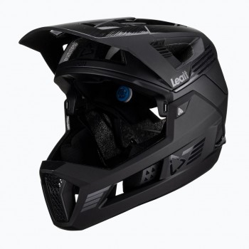 LEATT MTB Enduro 4.0 V23 bicycle helmet with removable chin bar, size M, black