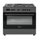 Ravanson KWGE-K90 Cheff Modern Black gas and electric cooker (black)