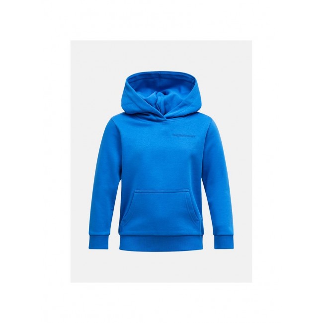 Bluza juniorska PEAK PERFORMANCE Jr Original Small Logo Hood kolor niebieski - 140