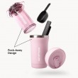 AEROPRESS Go Plus Coffee Maker with Pink Thermal Mug 475 ml