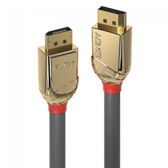 Lindy 15m DisplayPort 1.2 Cable, Gold Line Lindy 15m DisplayPort 1.2 Cable, Gold Line
