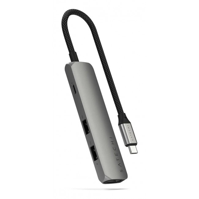 Satechi ST-P4SM interface hub USB Type-C 10000 Mbit/s Grey