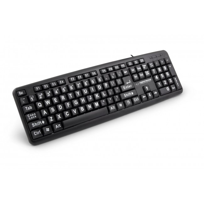 Esperanza EK129 keyboard USB QWERTY UK English Black