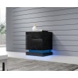 QIU bedside table 2 pcs. 46x41.5x53 cm black gloss/black gloss QIU bedside table 2 pcs. 46x41.5x53 cm black gloss/black gloss