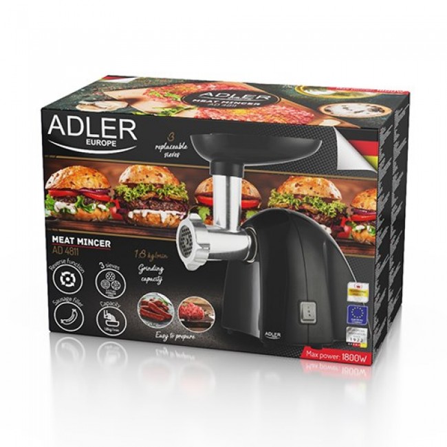 Adler AD 4811 mincer 1800 W Black Adler AD 4811 mincer 1800 W Black