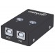 Manhattan USB-A Automatic Sharing Switch, 2x USB-B Ports, 480 Mbps (USB 2.0), Dual Control (Auto-Sensing or Manual), Bus Powered, Hi-Speed USB, inc 1x 1.5m USB-A to USB-B cable, Black, Three Year Warranty Manhattan USB-A Automatic Sharing Switch, 2x USB-B Ports, 480 Mbps (USB 2.0), Dual Control (Auto-Sensing or Manual), Bus Powered, Hi-Speed USB, inc 1x 1.5m USB-A to USB-B cable, Black, Three Year Warranty