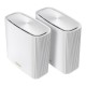 ASUS ZenWiFi AX (XT9) AX7800 2er Set Wei Tri-band (2.4 GHz / 5 GHz / 5 GHz) Wi-Fi 6 (802.11ax) White 4 Internal ASUS ZenWiFi AX (XT9) AX7800 2er Set Wei Tri-band (2.4 GHz / 5 GHz / 5 GHz) Wi-Fi 6 (802.11ax) White 4 Internal