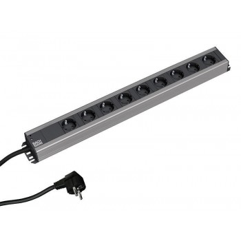 Bachmann 300.001 power extension 2 m 9 AC outlet(s) Indoor Black, Grey