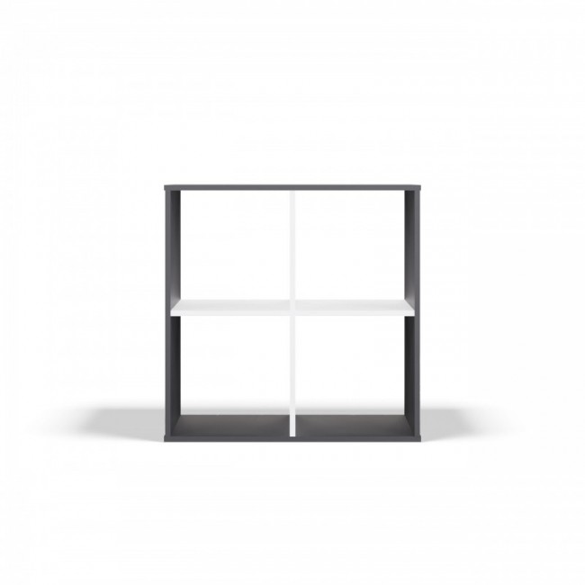 MALAX 2X2 SHELVING UNIT, ANTHRACITE/WHITE MALAX 2X2 SHELVING UNIT, ANTHRACITE/WHITE