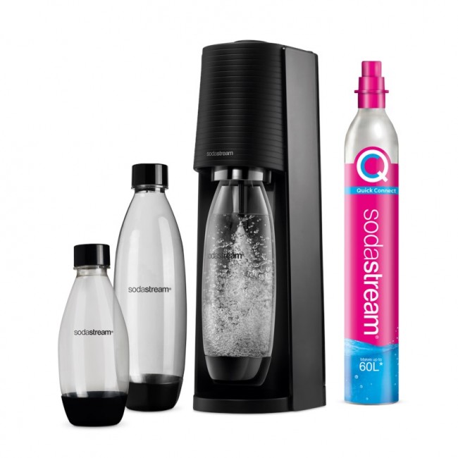 SodaStream Terra Nero Value Pack Metal, Plastic, Polyethylene terephthalate (PET) Black