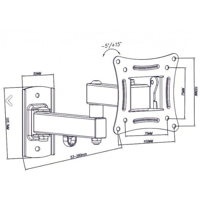 Blow TV mount 10-27'' Black