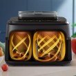 Philips 5000 series NA551/00 fryer Double 9 L Stand-alone 2750 W Hot air fryer Black, Silver