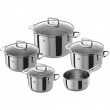 Set of 5 Zwilling Quadro pots