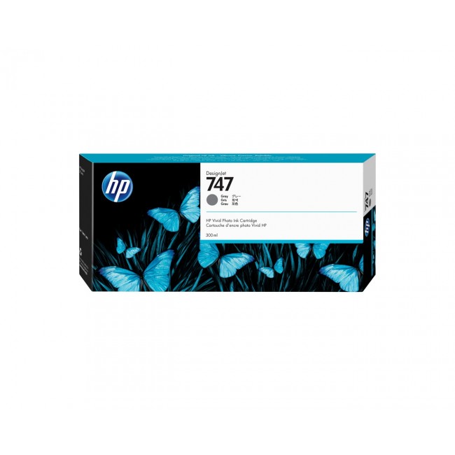 HP 747 300-ml Gray DesignJet Ink Cartridge HP 747 300-ml Gray DesignJet Ink Cartridge