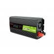 Green Cell Przetwornica napicia PowerInverter LCD 12 V 500W/1000W Przetwornica samochodowa z wywietlaczem - czysty sinus power adapter/inverter Auto Black