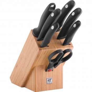 Set of 5 knives in a Zwilling Style block