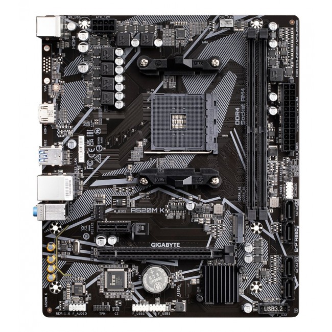 GIGABYTE A520M K (rev. 1.0) AMD A520 Socket AM4 micro ATX GIGABYTE A520M K (rev. 1.0) AMD A520 Socket AM4 micro ATX