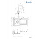 Granite sink with 1-bowl faucet with drainer Granite sink with 1-bowl faucet with drainer