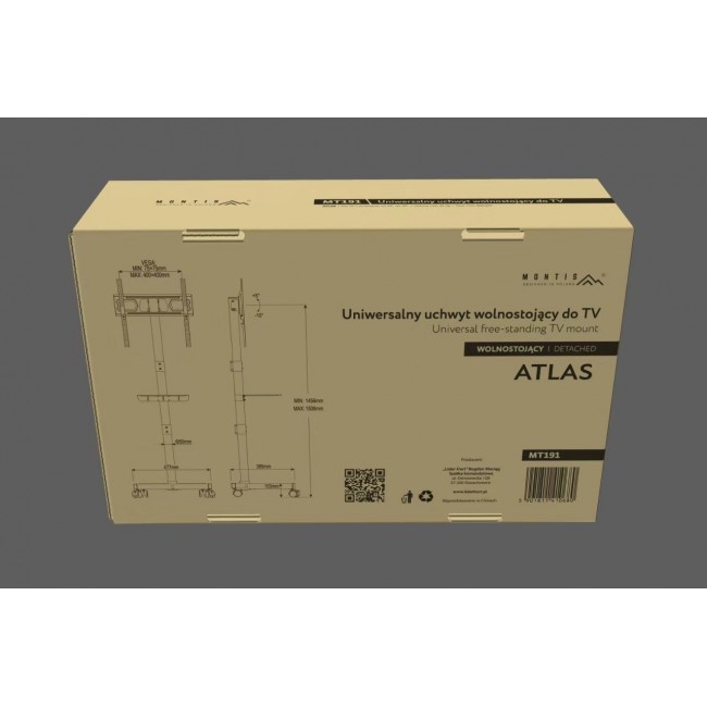 Montis Mobilny uchwyt do TV - MT191 ATLAS 152.4 cm (60 Montis Mobilny uchwyt do TV - MT191 ATLAS 152.4 cm (60