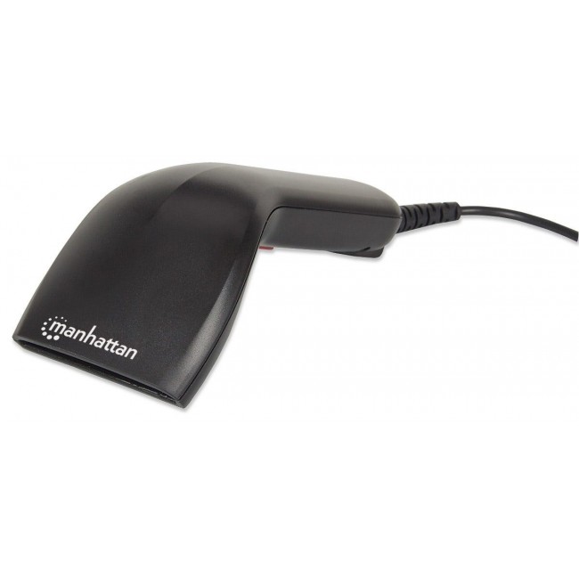 Manhattan Contact CCD Handheld Barcode Scanner, USB, 60mm Scan Width, Cable 152cm, Max Ambient Light 5,000 lux (sunlight), Black, Three Year Warranty