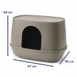 SAVIC Moona Grey - cat litter box - 57x39x39cm