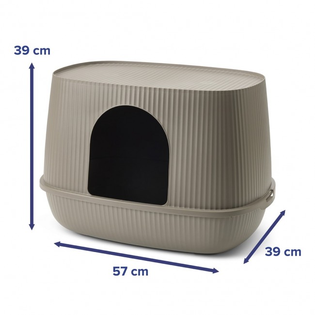 SAVIC Moona Grey - cat litter box - 57x39x39cm