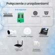 Extralink Gigabit PoE Injector 4 Portowy Active, 4 ports Gigabit 802.3at/af, Mode A