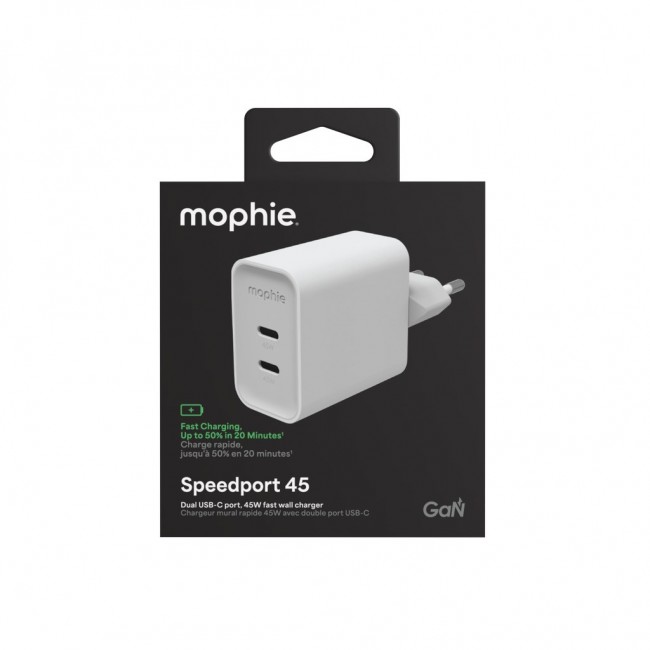 mophie Speedport 45 Universal White AC Fast charging Indoor