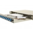 Equip 12-Port Fiber Optic Splice Box, LC Duplex, OS2, 1U, Equipped, Grey