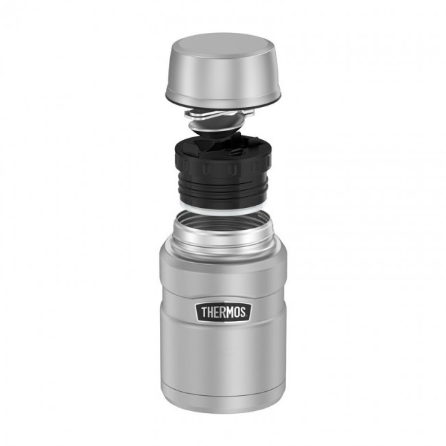 710 ml food thermos with folding spoon and cup THERMOS - army green