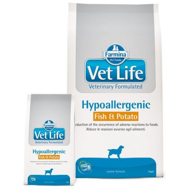 Farmina Vet Life Hypoallergenic Fish & Potato Dog 12kg Farmina Vet Life Hypoallergenic Fish & Potato Dog 12kg