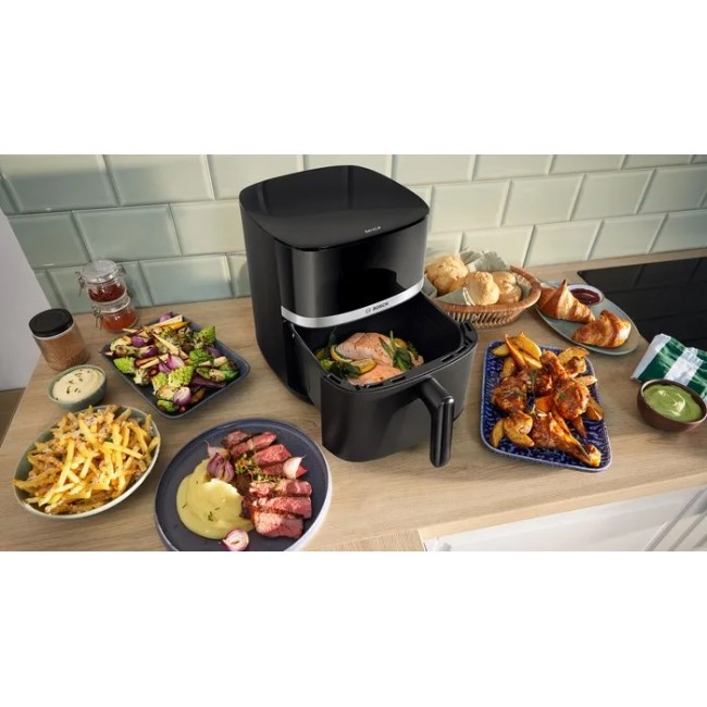 Bosch Serie 4 MAFS2462B fryer Single 6.1 L Stand-alone 2050 W Hot air fryer Black Bosch Serie 4 MAFS2462B fryer Single 6.1 L Stand-alone 2050 W Hot air fryer Black