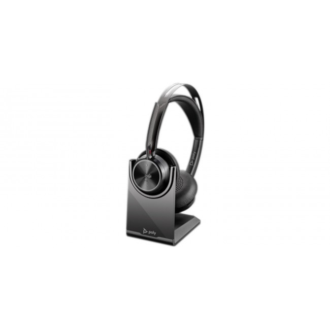 HP Poly Voyager Focus 2 Microsoft Teams Certified USB-C-C Headset +USB-C/A Adapter +Charging Stand